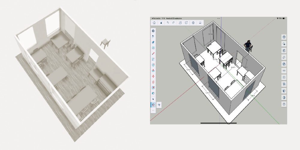 salle à manger à scanner
