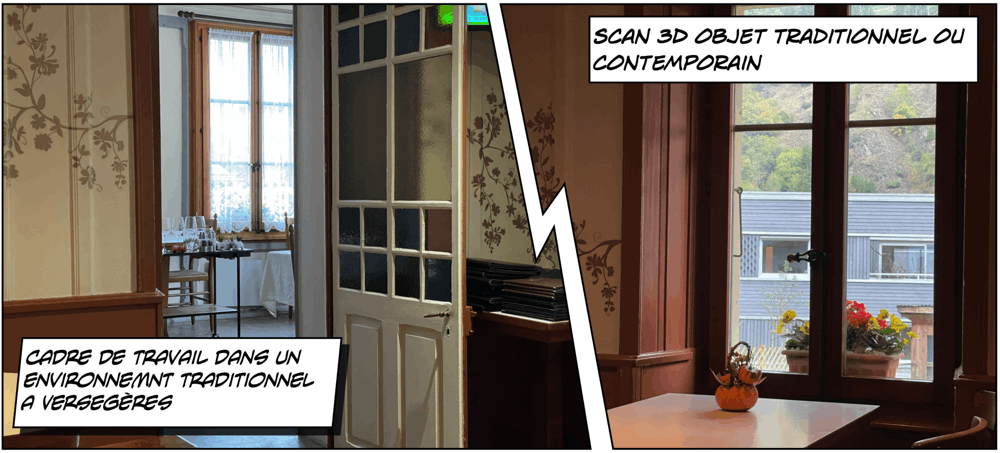 cadre de travail dans un environnement traditionnel à Versegères 